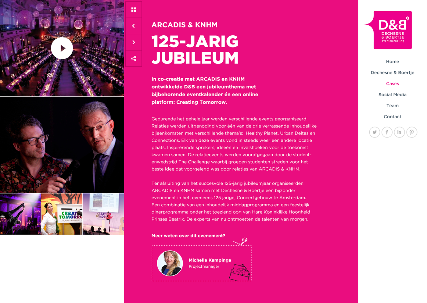 Web colorful landing pink Event media creative
