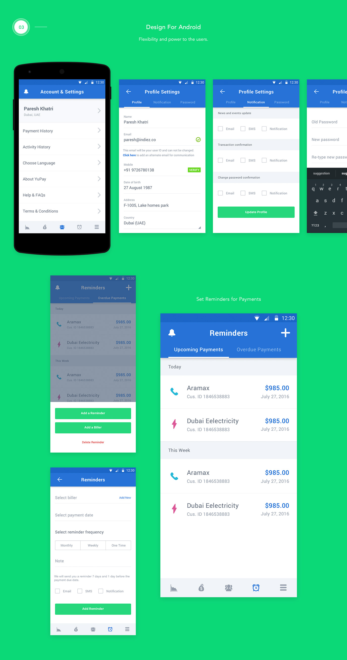 payments app bill payments windows 10 Windows UWP iOS App Android App Fintech app design Uae Dubai