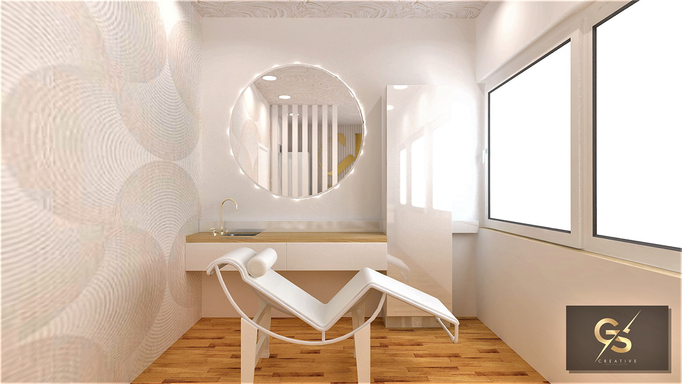 3D architecture design furniture design  Interior interior design  modern Render Spa