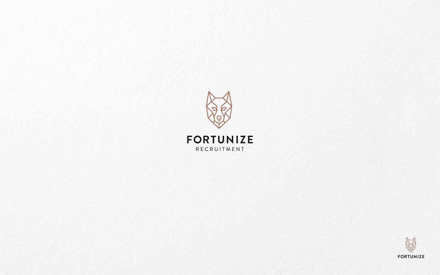 agency branding  fortune fortunize giblartar head logo recruitment Technology wolf