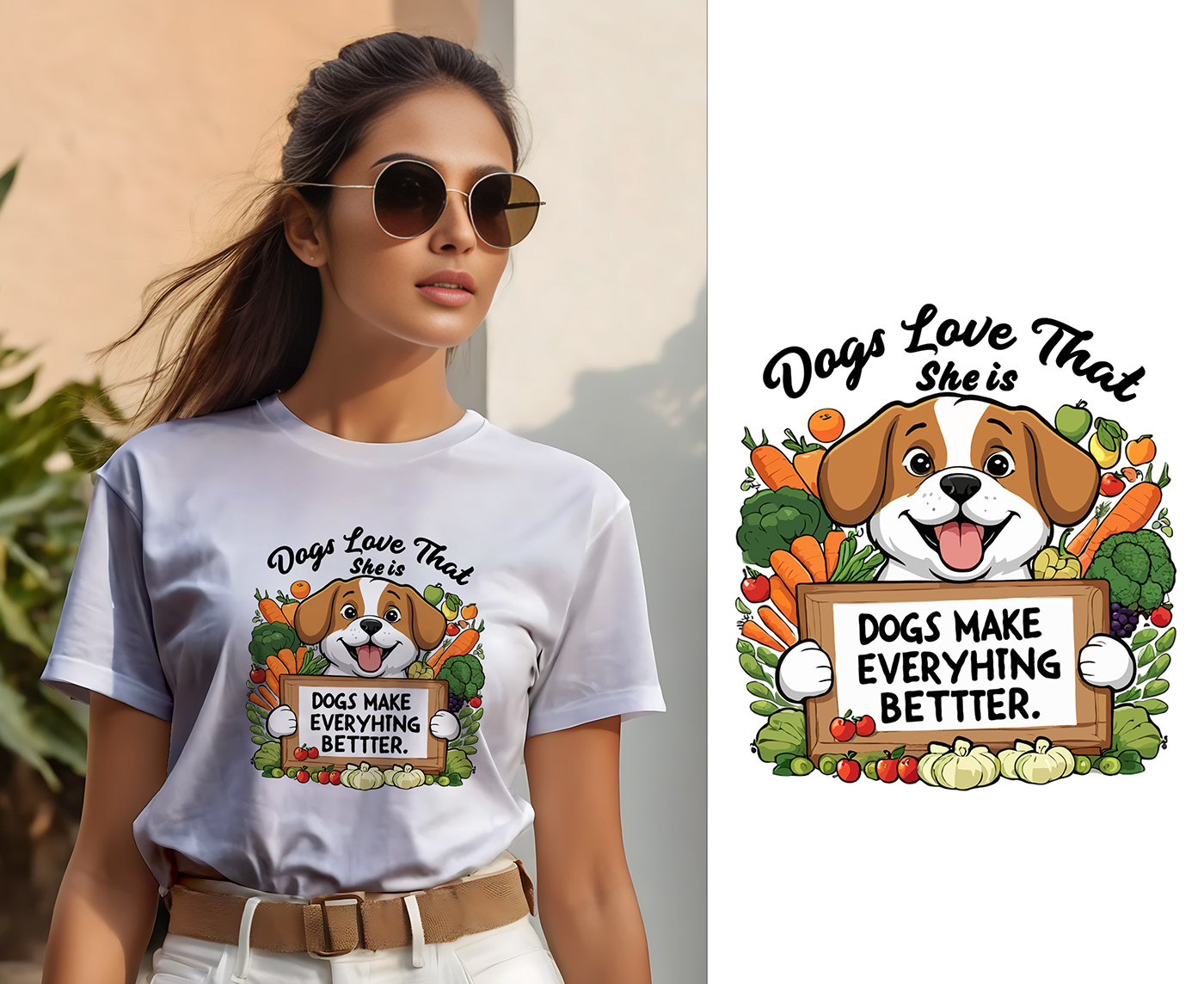 Dog t shirt design 