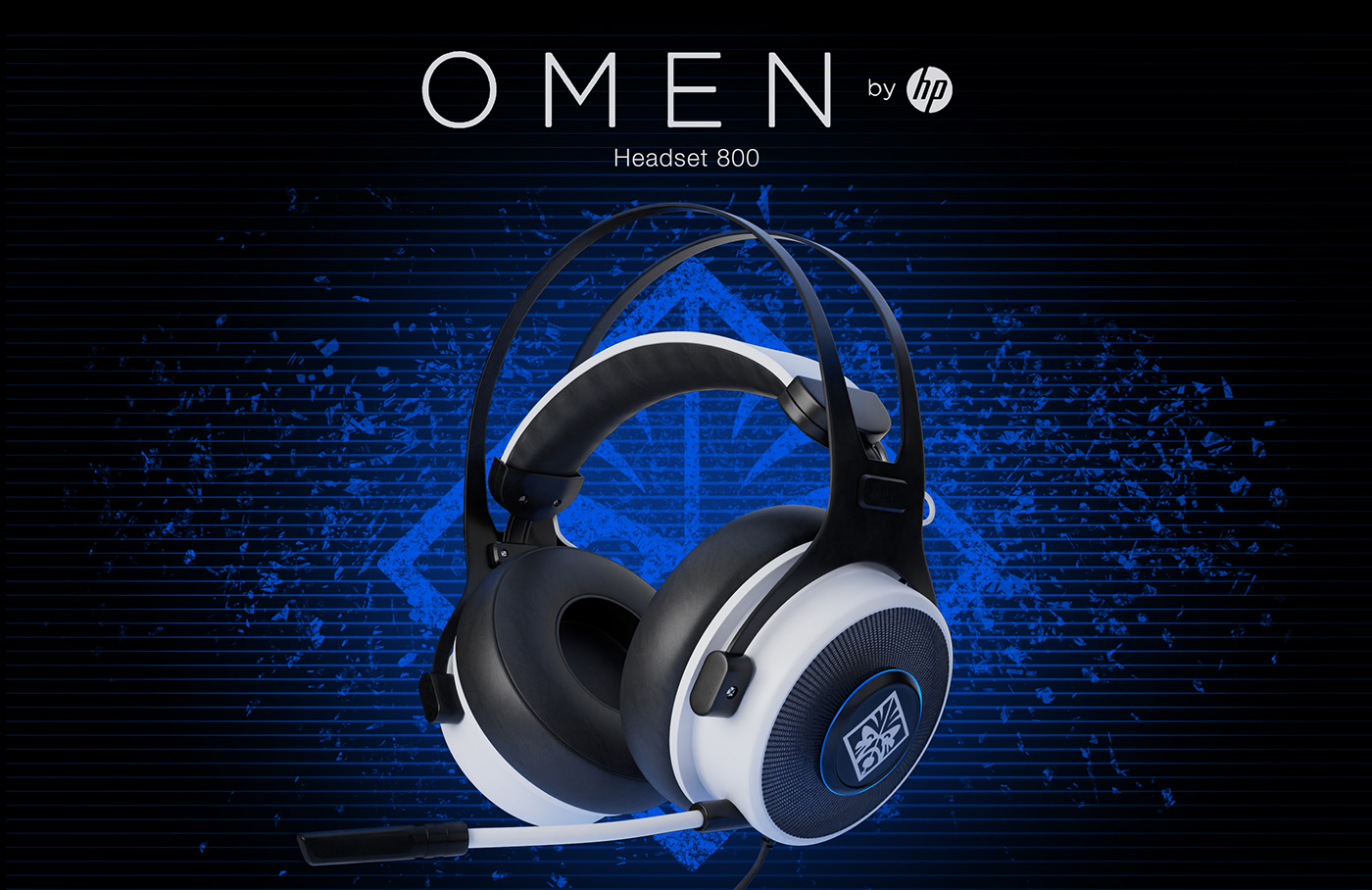 omen headset Gaming game 3D Render Zbrush Maya 3D modeling texturing