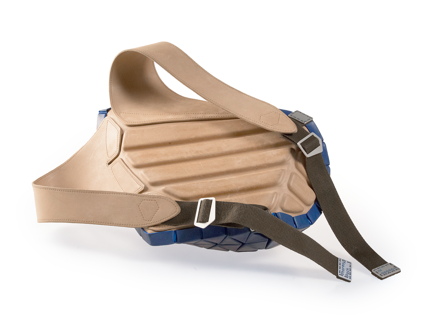 accessories backpack Cyberpunk Ergonomics Fashion  futuristic generative leather origami  parametric