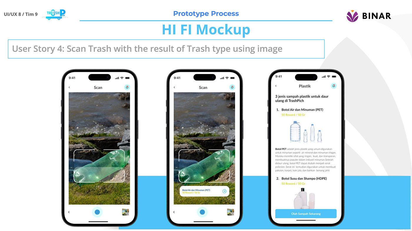 uiux Figma Mobile app trash reduce recycling UI/UX Sustainability app design recycle