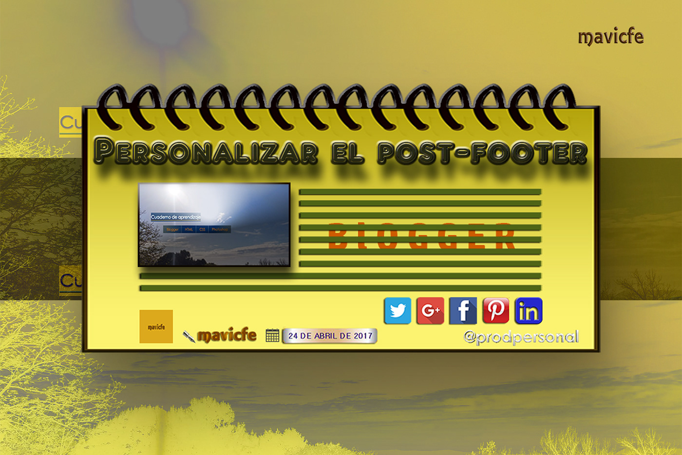 blogger post footer Blog css HTML blog design blogspot footer prodpersonal mavicfe