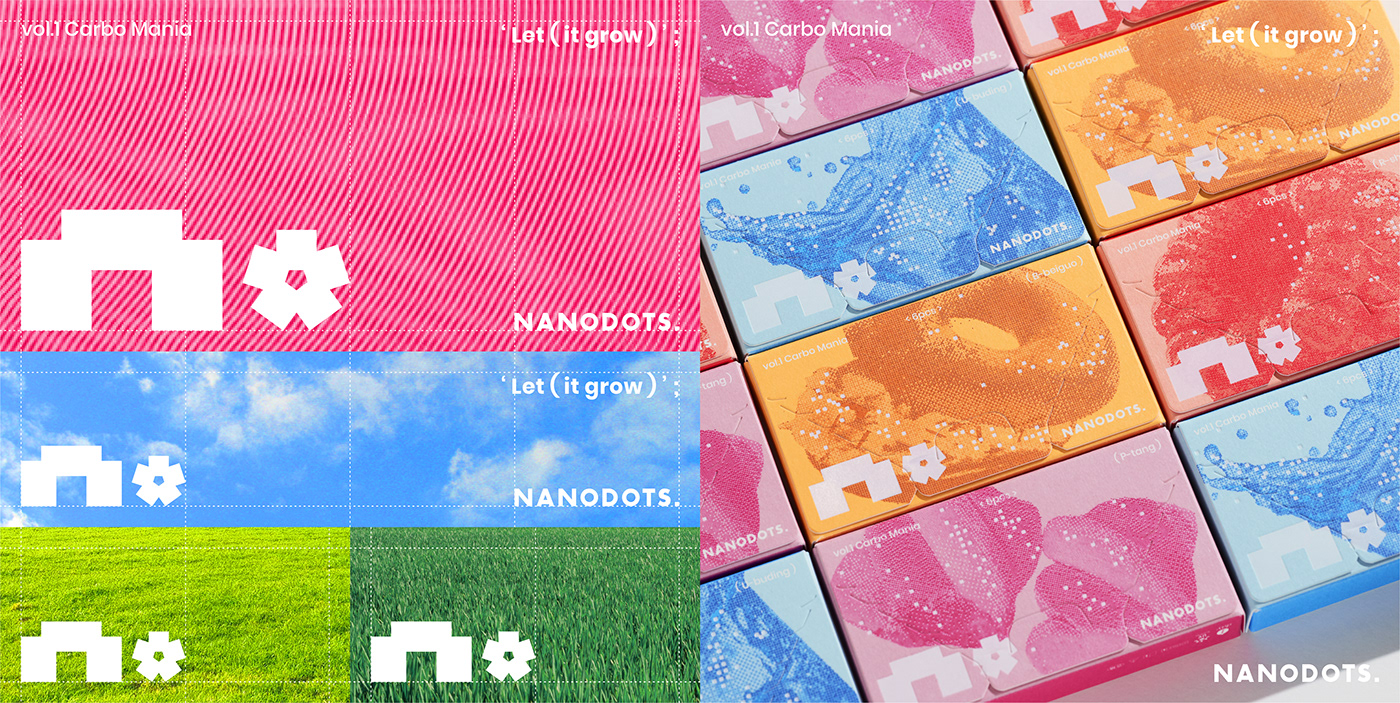 branding  Logo Design Packaging graphic design  pink blue Pixel art pixels product design  Logotype