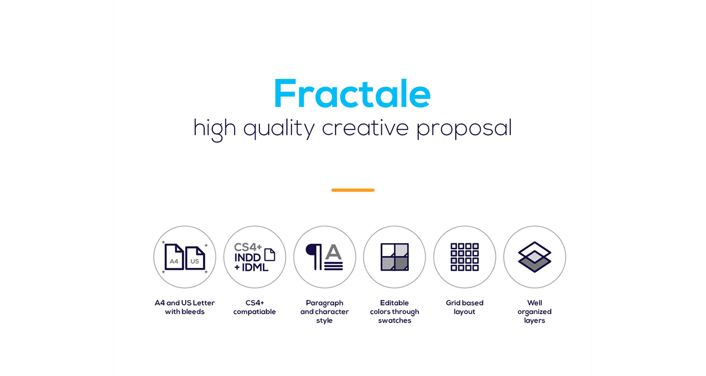 for sale Proposal brochure creative miunik fractale