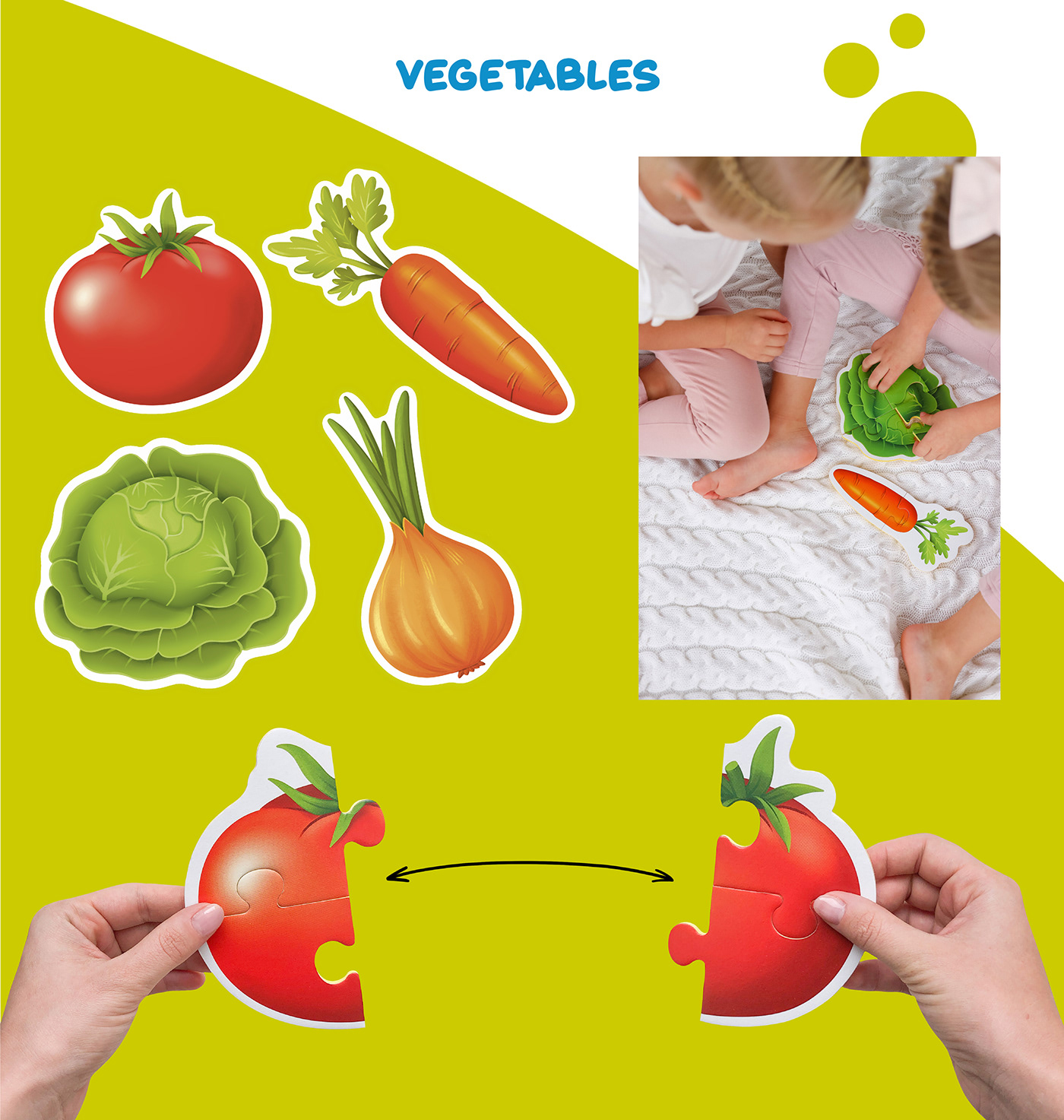 Puzzles with vegetables