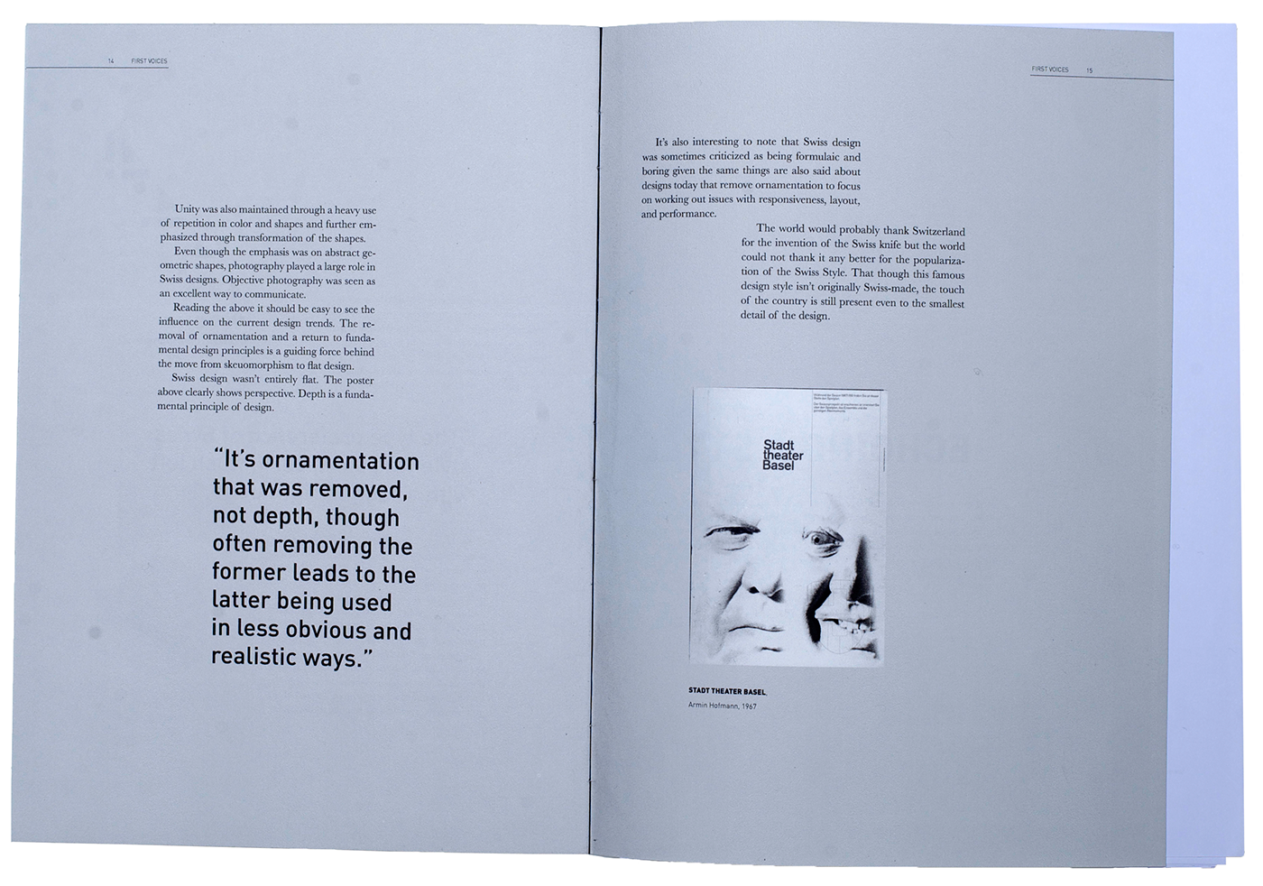 Basel graphic design  editorial design  international style swiss style magazine