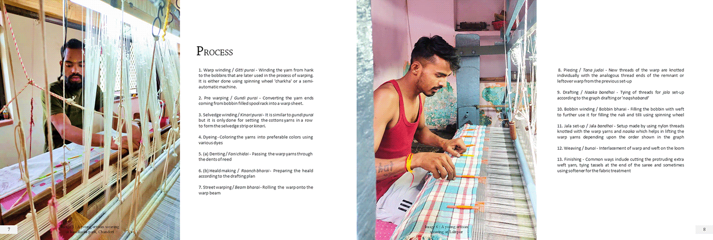 chanderi silk handloom textile NIFT NIFT PORTFOLIO graduation project Craft documentation chanderi Chanderi sarees Indian Handloom