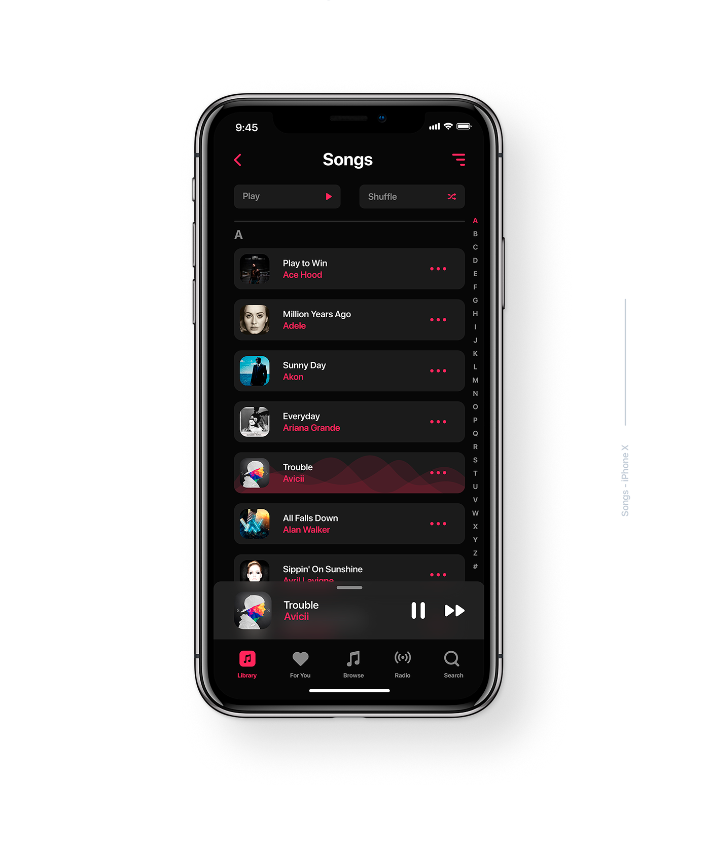 apple Apple Music redesign uiux app graphic design  free user interface music