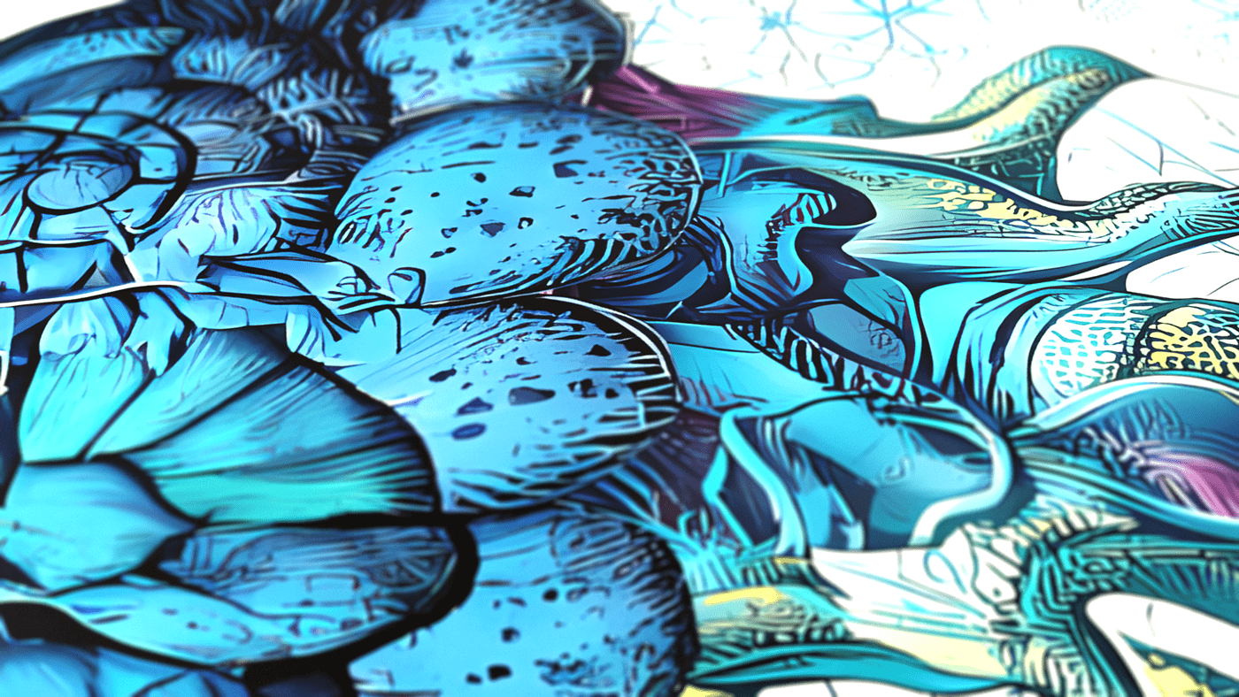 animals artwork blue Digital Art  Drawing  ILLUSTRATION  ink inspiration jellyfish Nature