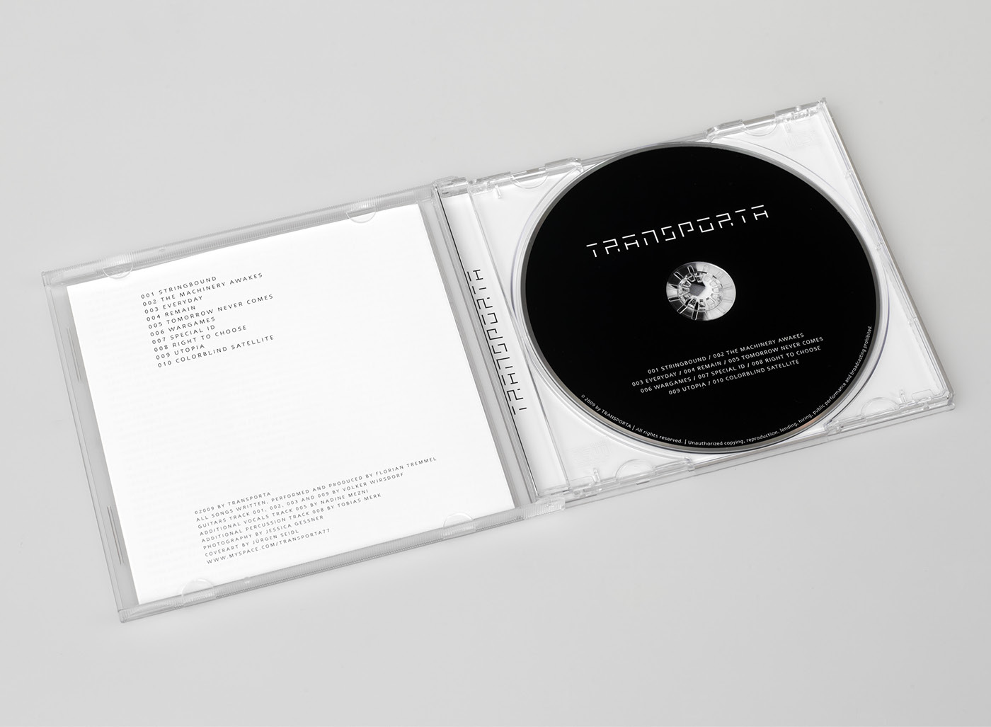 Logo Design artwork CD cover musician Transporta Augsburg DIE FORMATE 