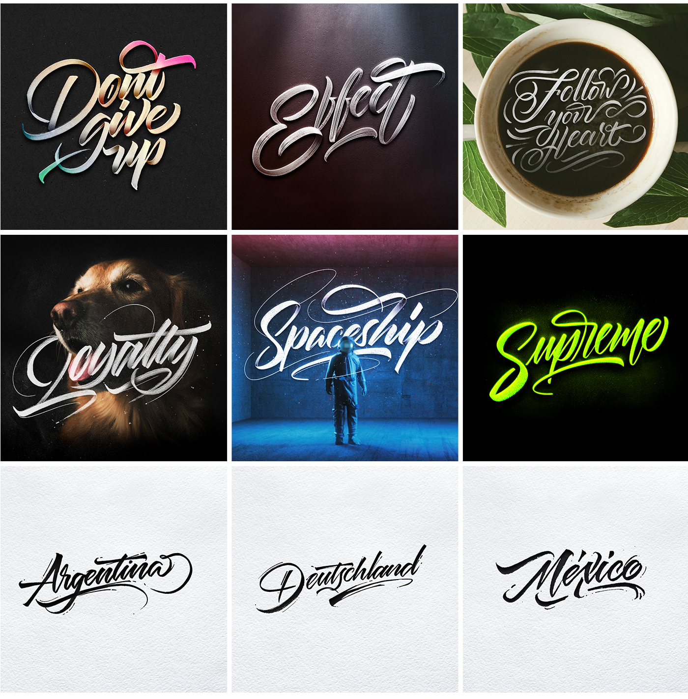 lettering Calligraphy   typography   letters types design