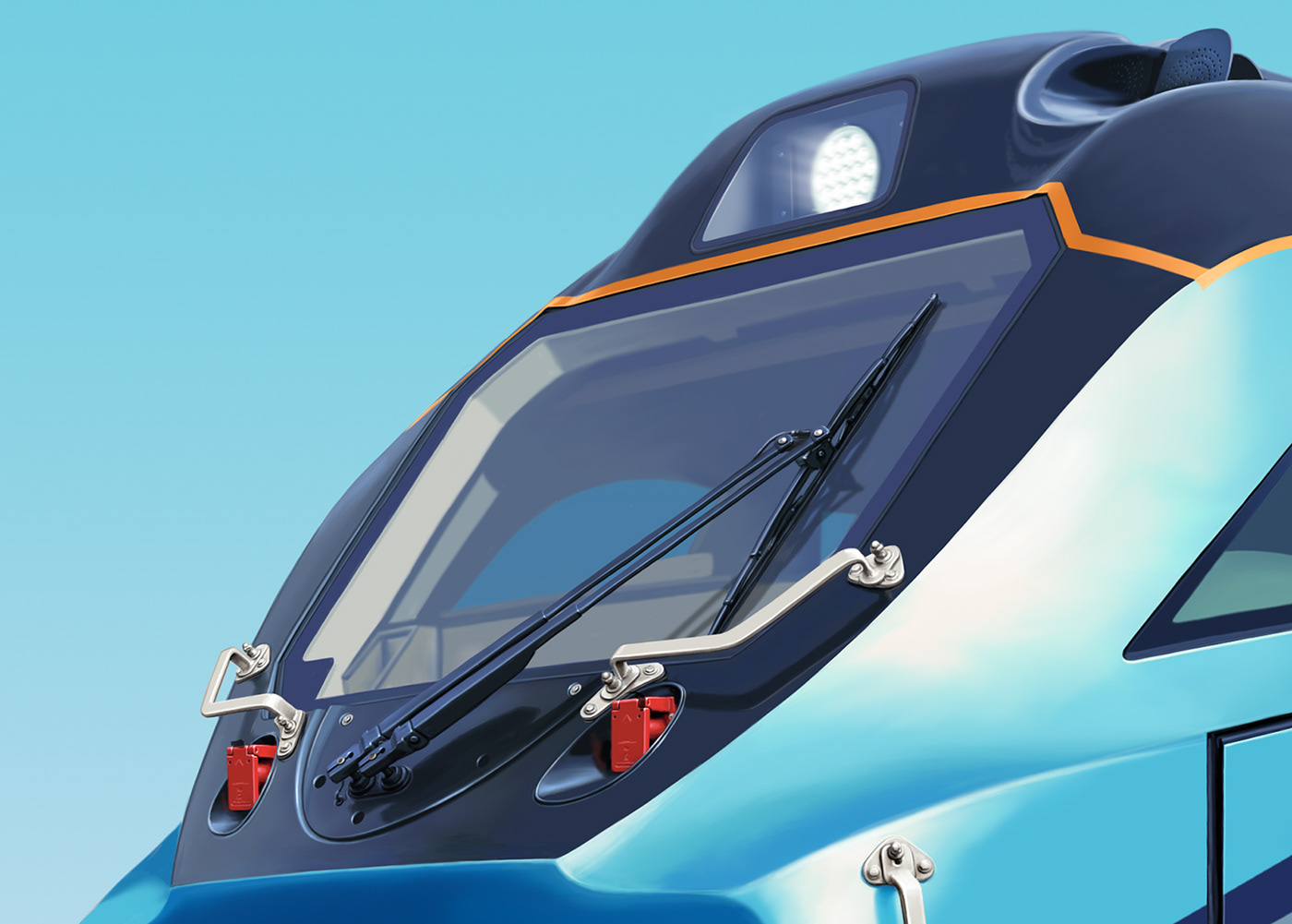 Tom Connell illustration of TransPennine Express class 68 locomotive