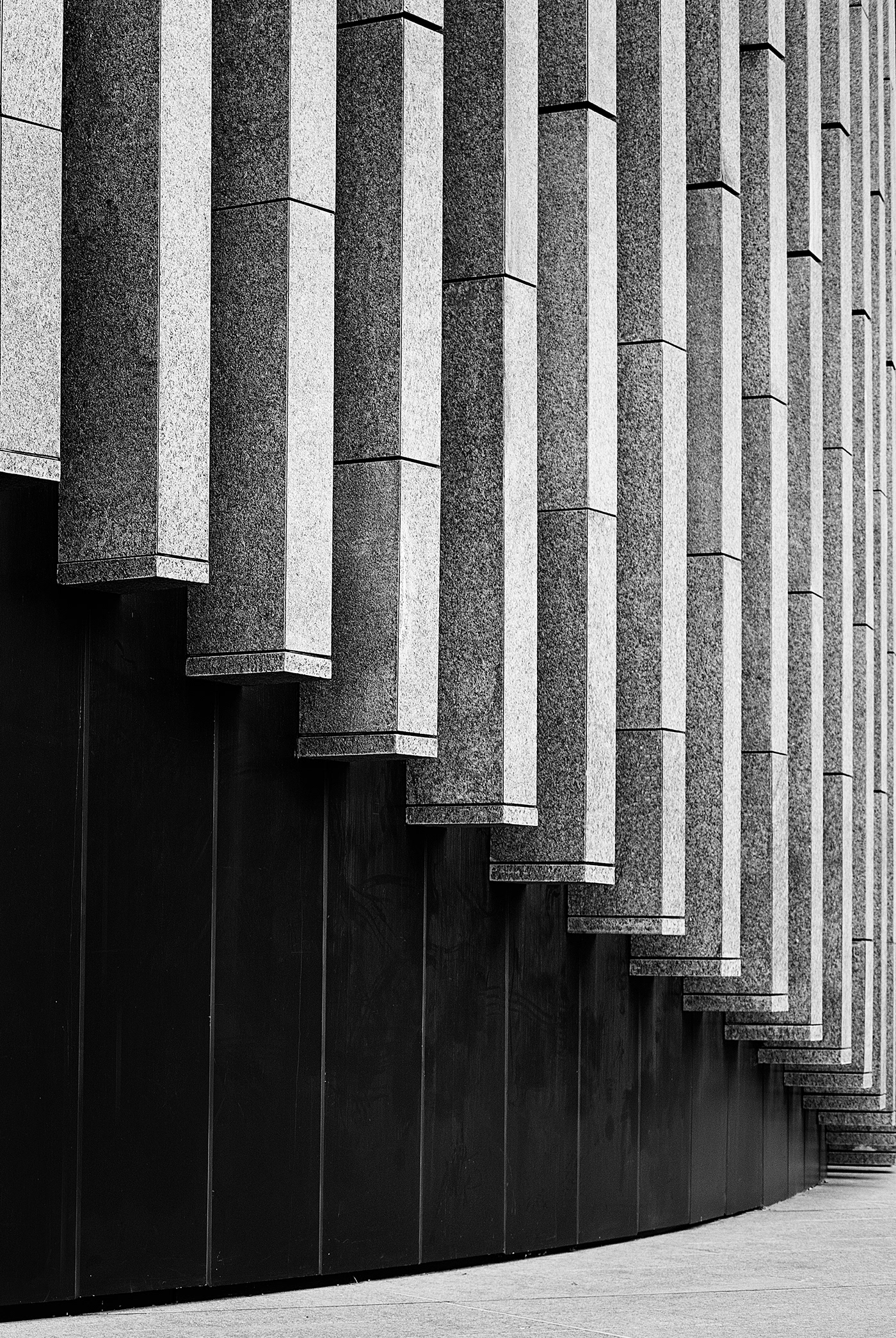abstract architecture blackandwhite detail library pillars Focus