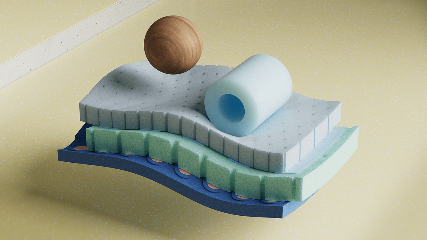 animation  art direction  Casper cinema4d design Fun mattress satisfying sleep surreal