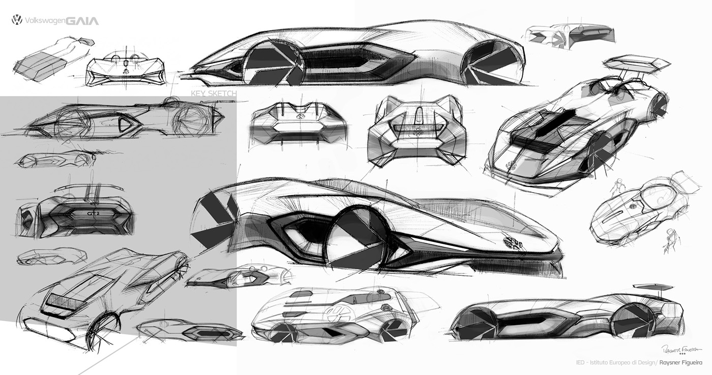 car design Automotive design design ILLUSTRATION  sketch Racing volkswagen volkswagen design concept car