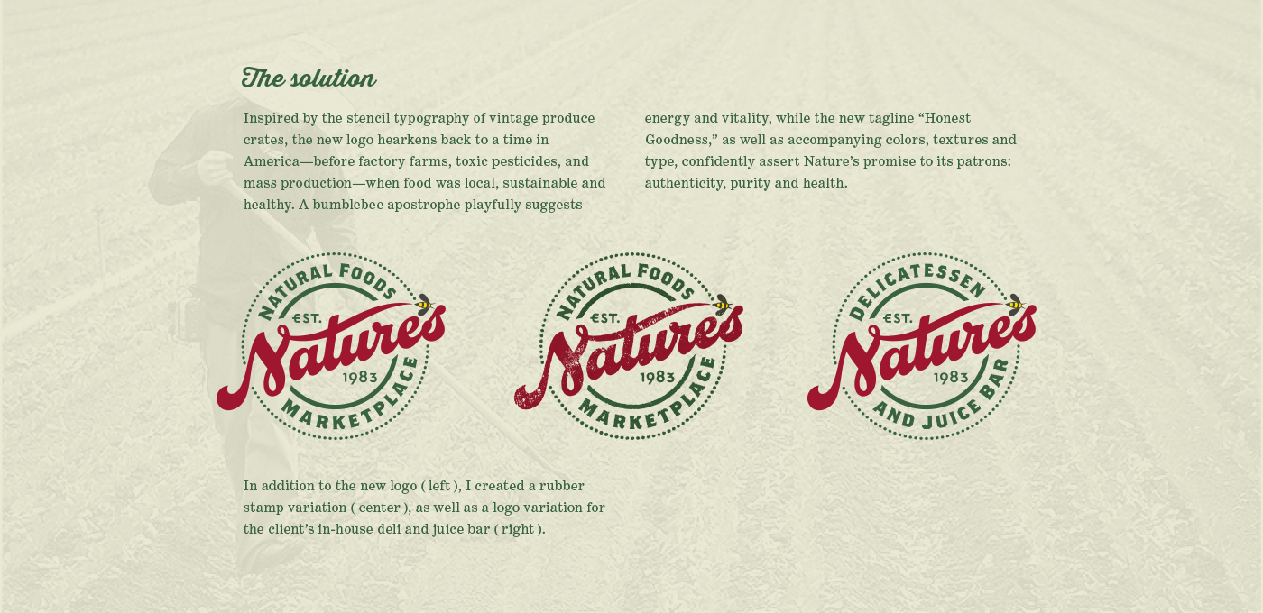 Natural Foods Supermarket Identity Design building graphics Print Stationery Signage