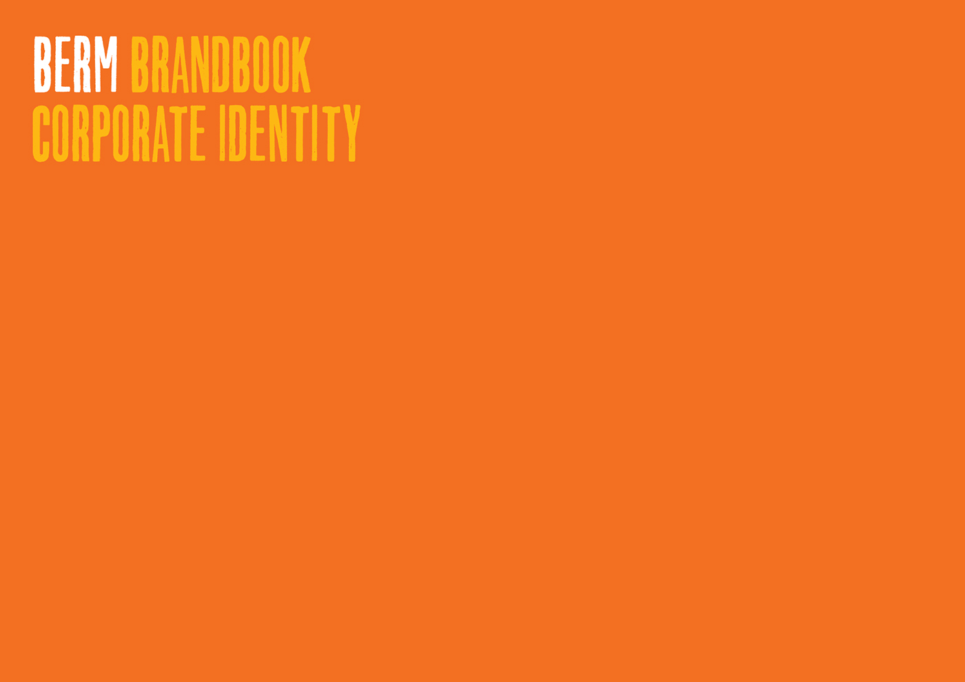 berm creative brand Production orange woodtype wood typefaces identity MACHALSKI mateusz energy