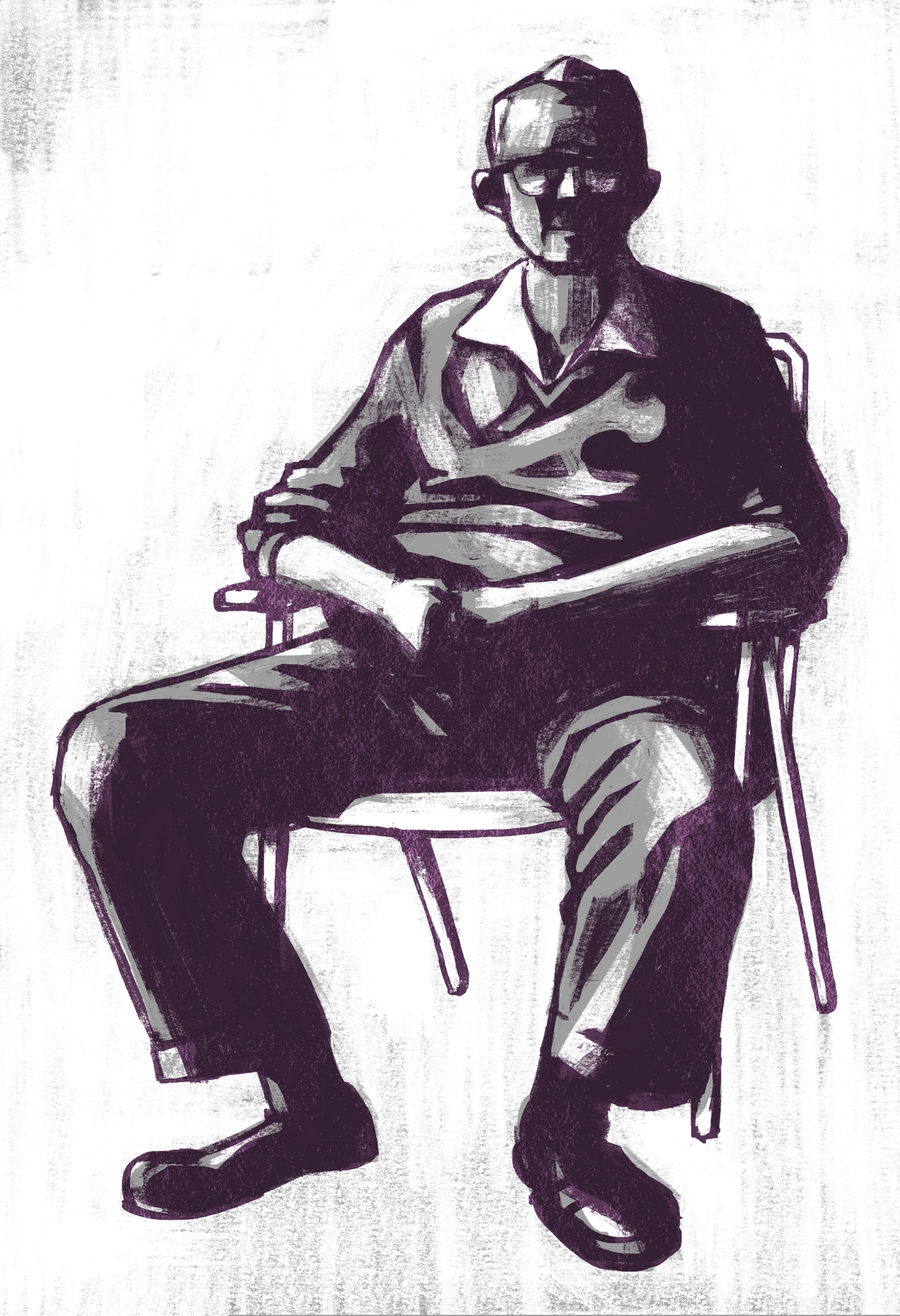 clipstudiopaint Drawing  monochrome portrait