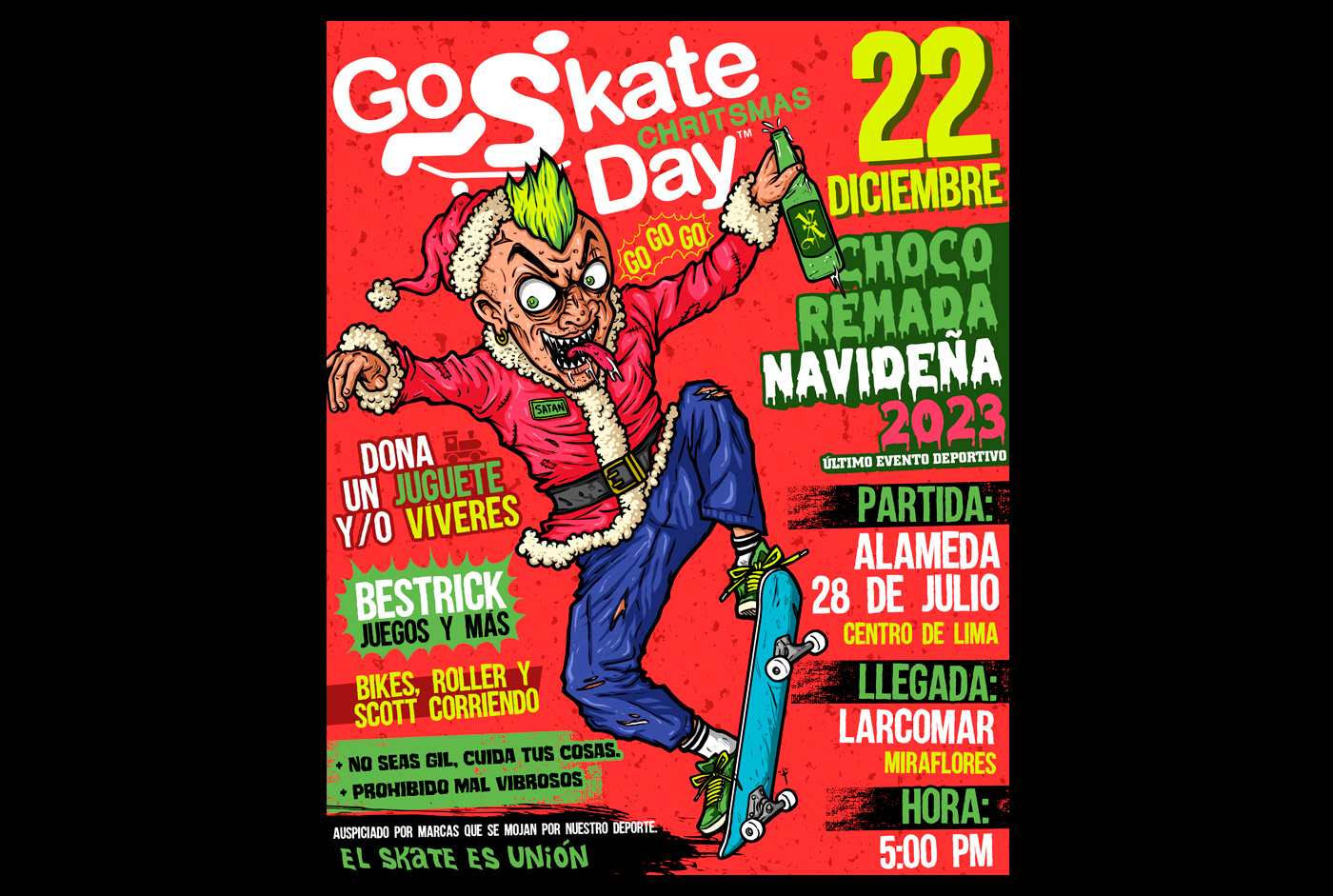 Merry Christmas punk navidad punk rock music skate skate life go skate day punk  rock skatboarding