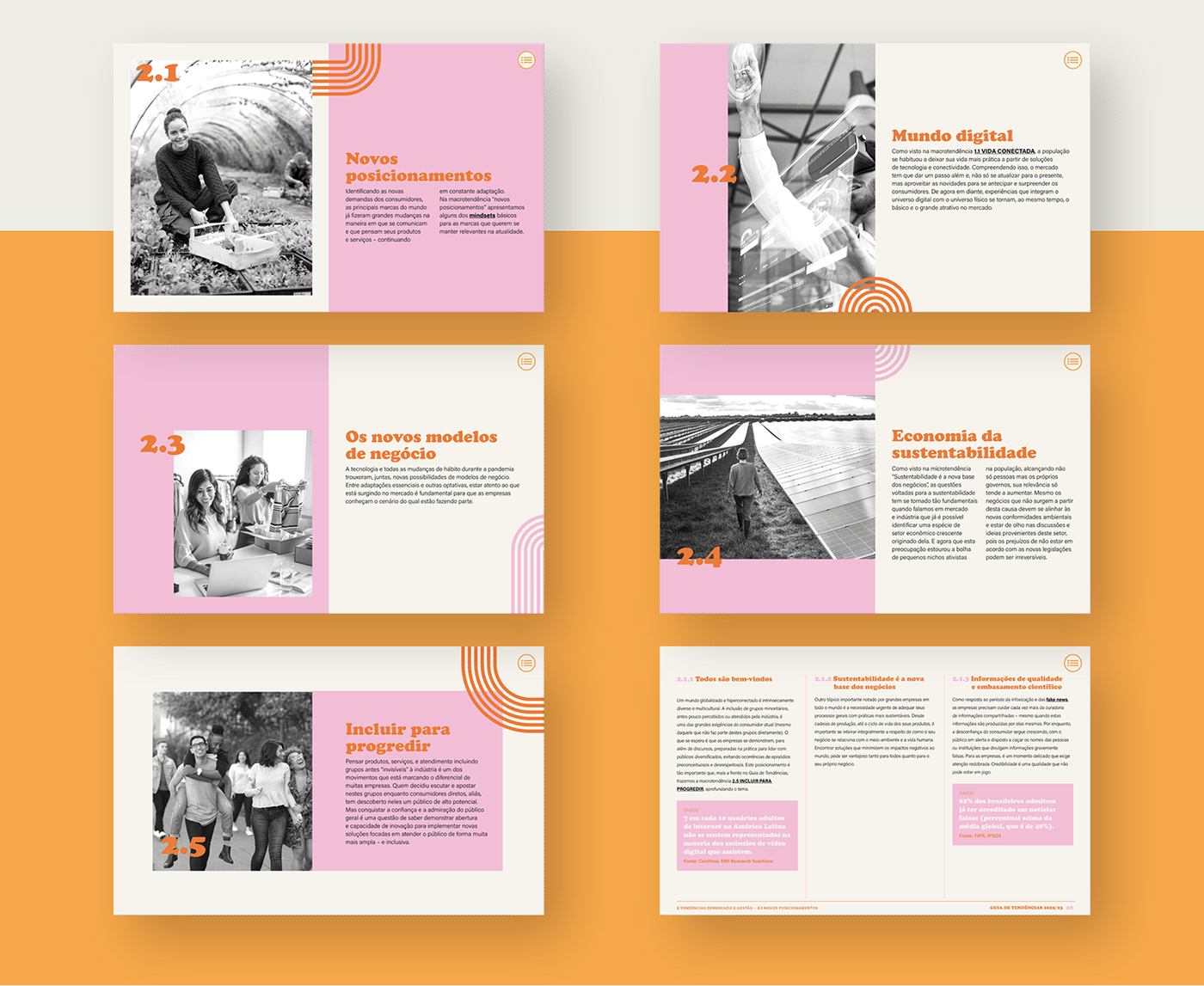 brochure catalog ebook Interactive PDF presentation slide template design trend forecasting visual identity report