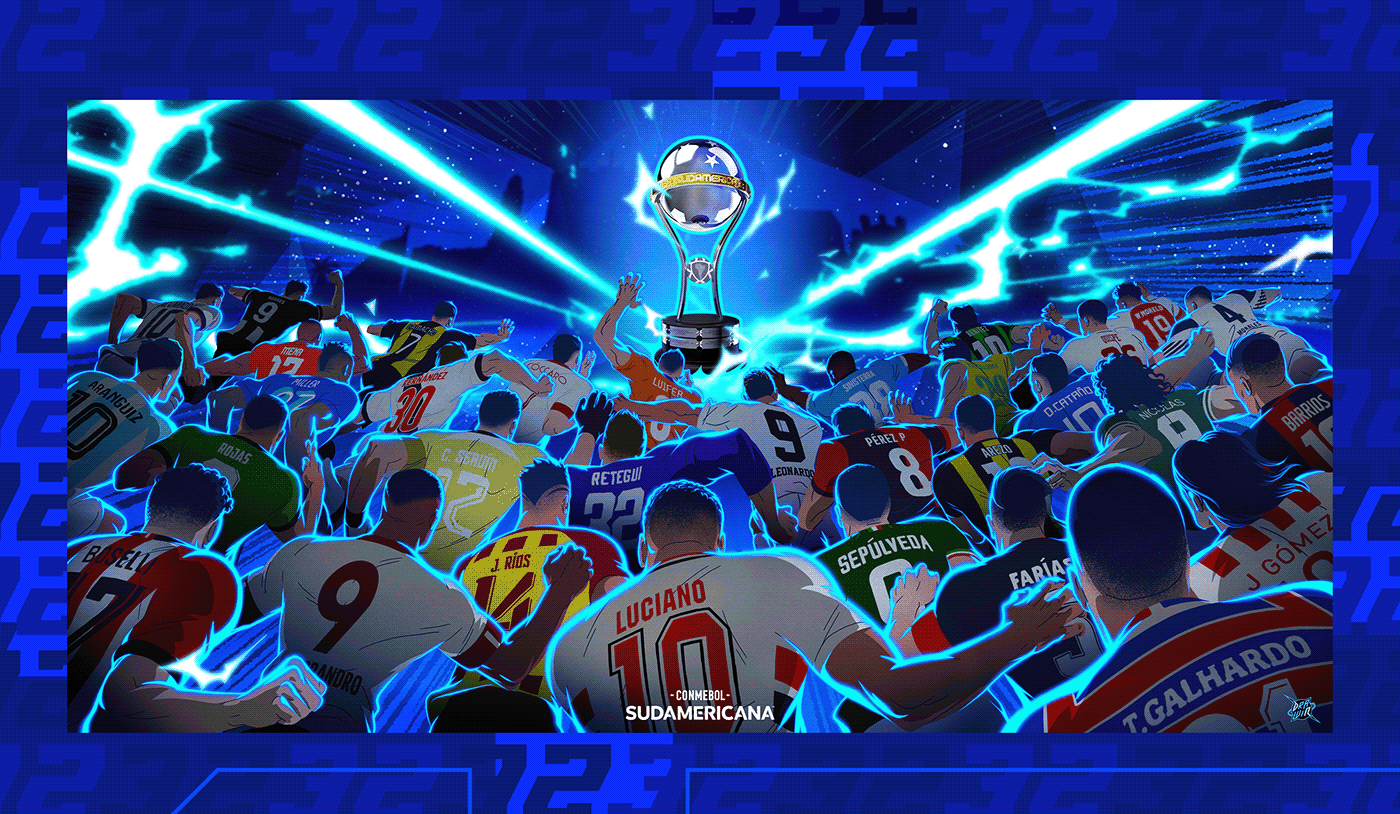 football soccer Conmebol sudamericana Futbol ilustration Tournament Champions uefa Sportsillustration