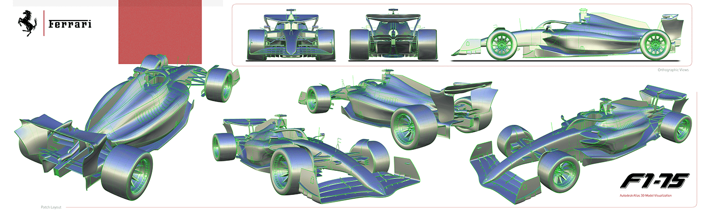 3D Alias autodesk alias automotive   Automotive design blender car f1 FERRARI Render