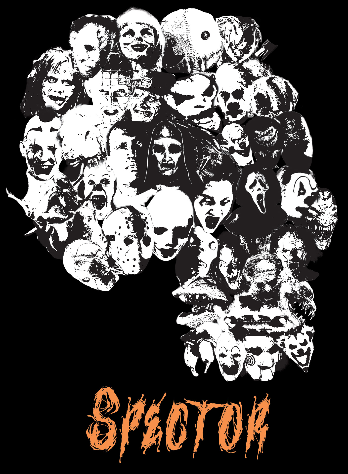 collage design digital horror ILLUSTRATION  logo photoshop