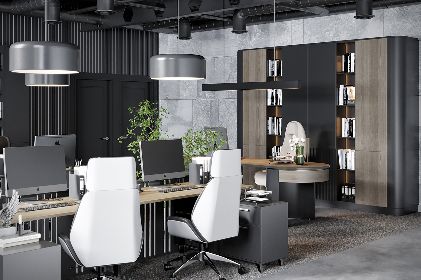 design Interior Render archviz modern corona 3ds max Office Design furniture interior design 