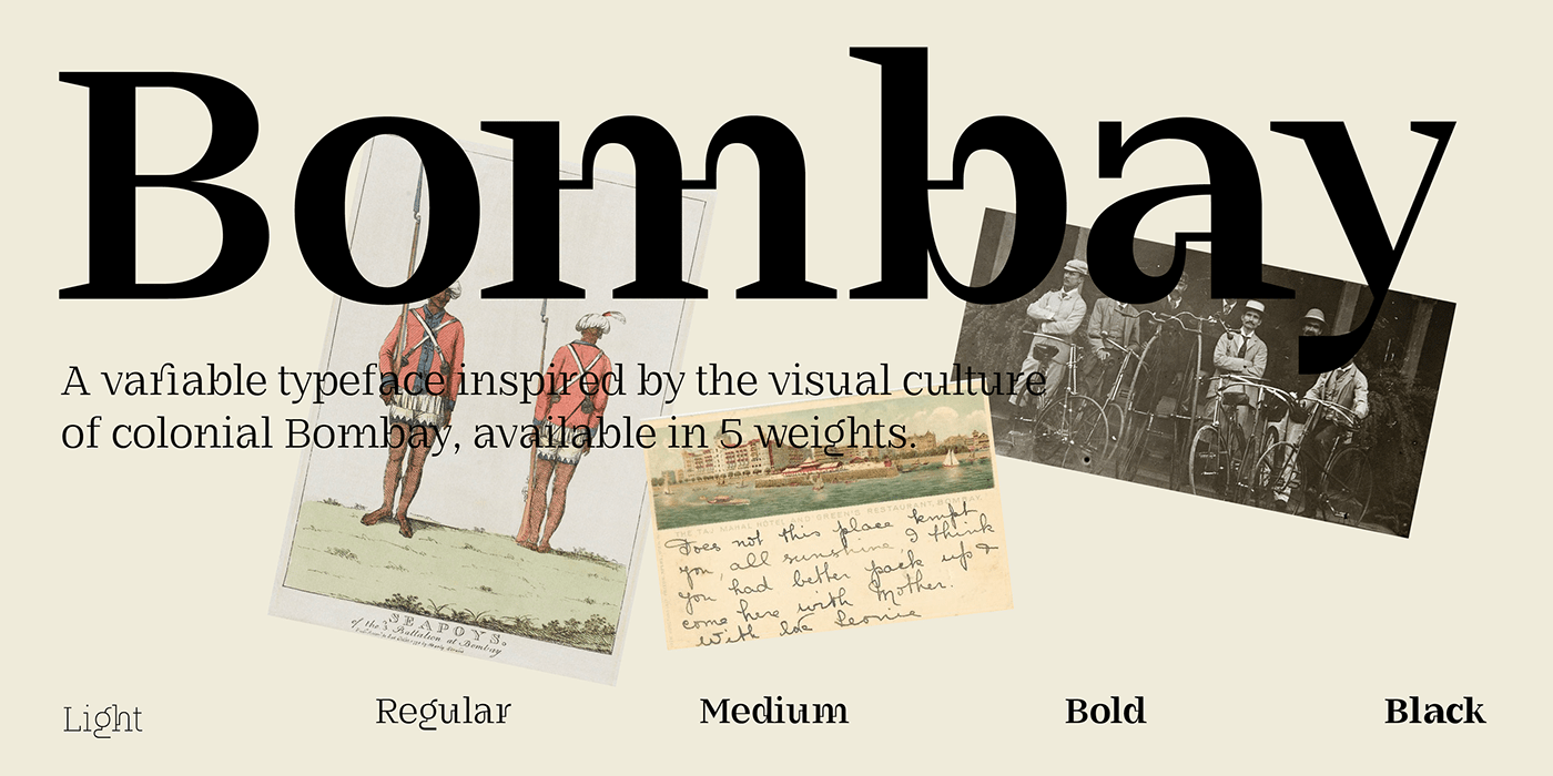 bombay brand identity font history indian manvstype serif type design Typeface typography  