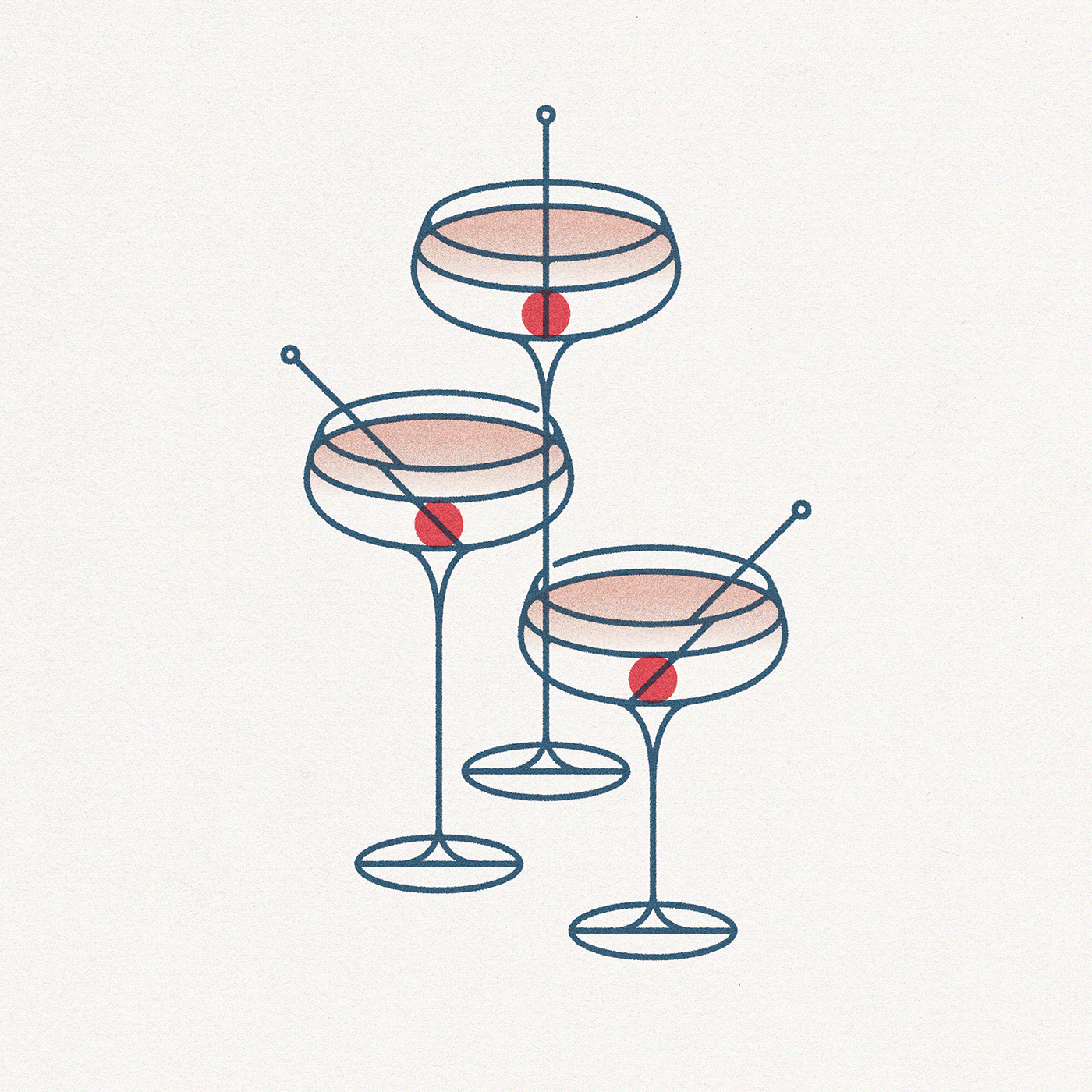 alcohol art deco bartending beverage cocktail drink liquor print risograph vector