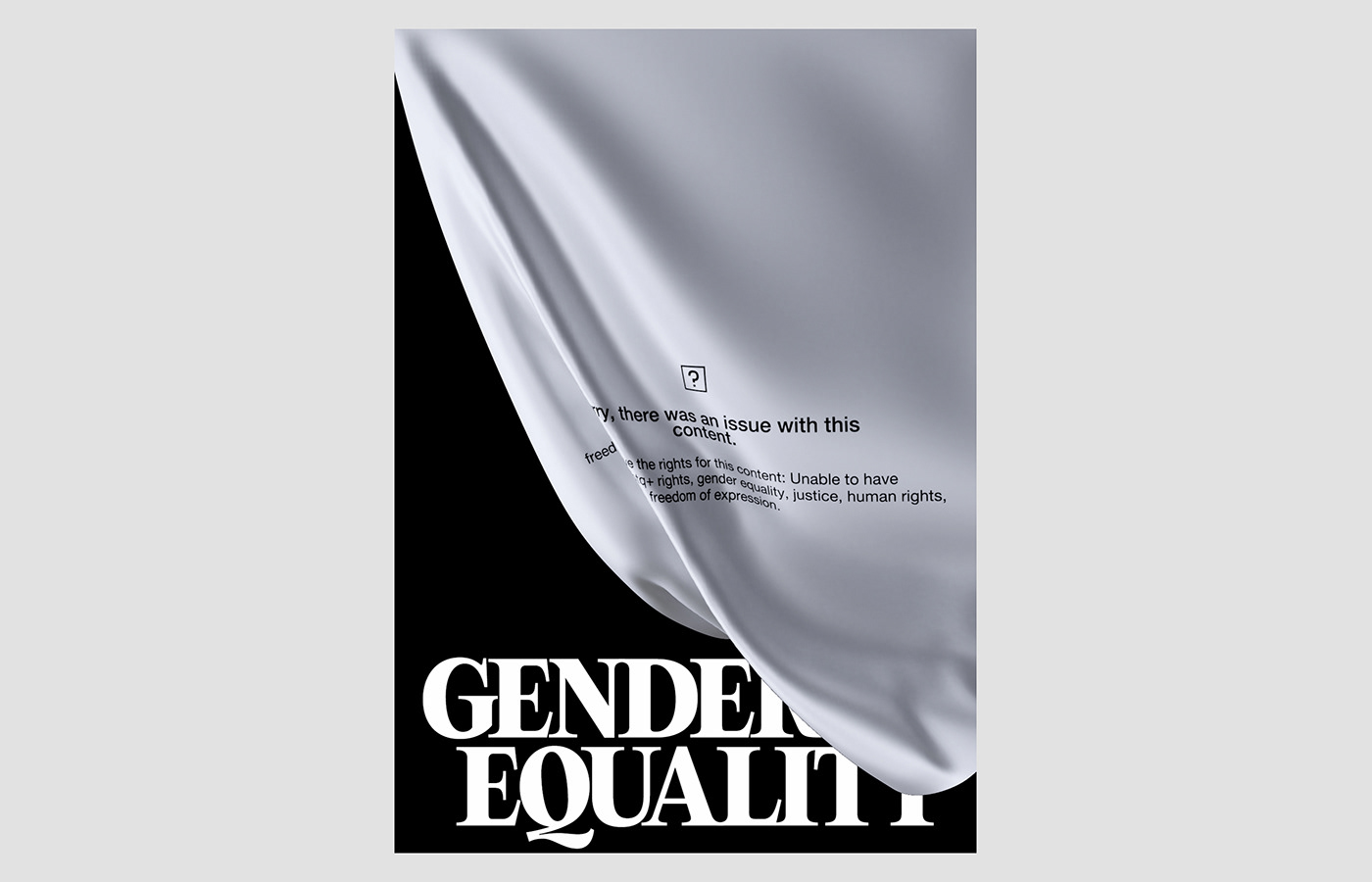 3D art direction  blender 3d editorial Gender equality graphic design  Human rights LGBTQ Motion poster poster