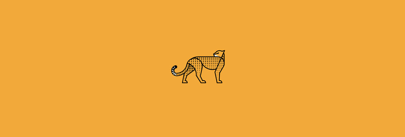 animals FOX Icon logo minimal tiger vector wolf zebra