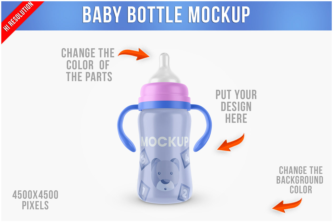 baby bottle Mockup infant newborn maternity parenting babycare milk Feeding