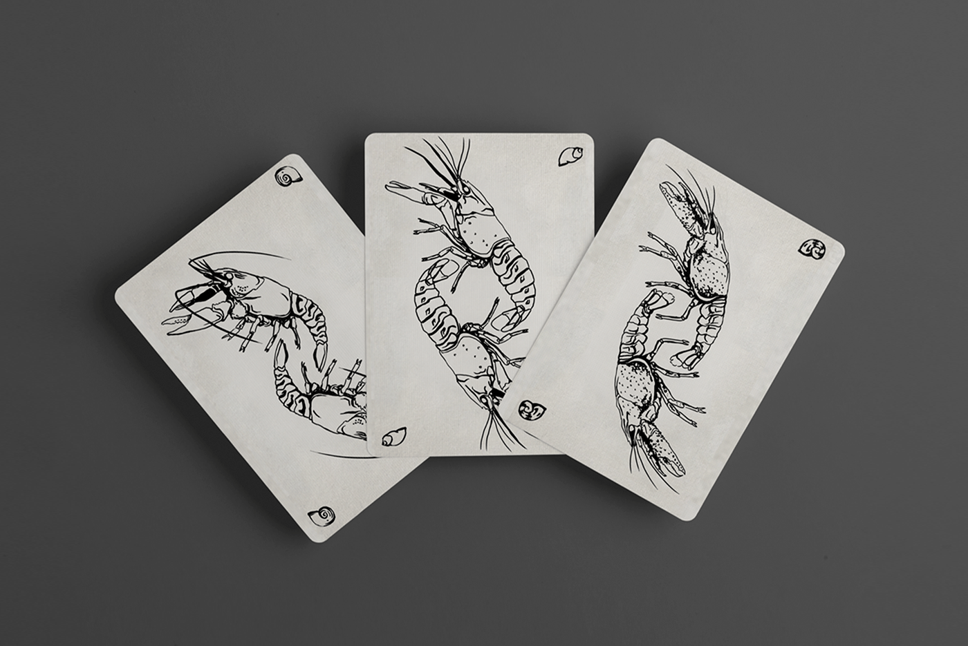 animals card design Crawfish crayfish lobster playcard playcarddesign