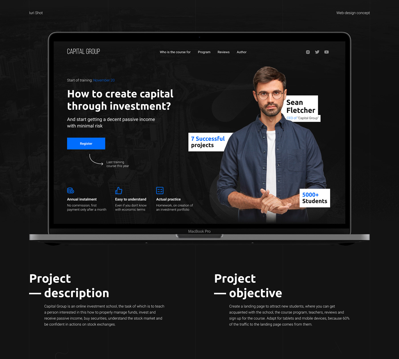 design Figma Investment landing page site ui design UI/UX Website Web Design 
