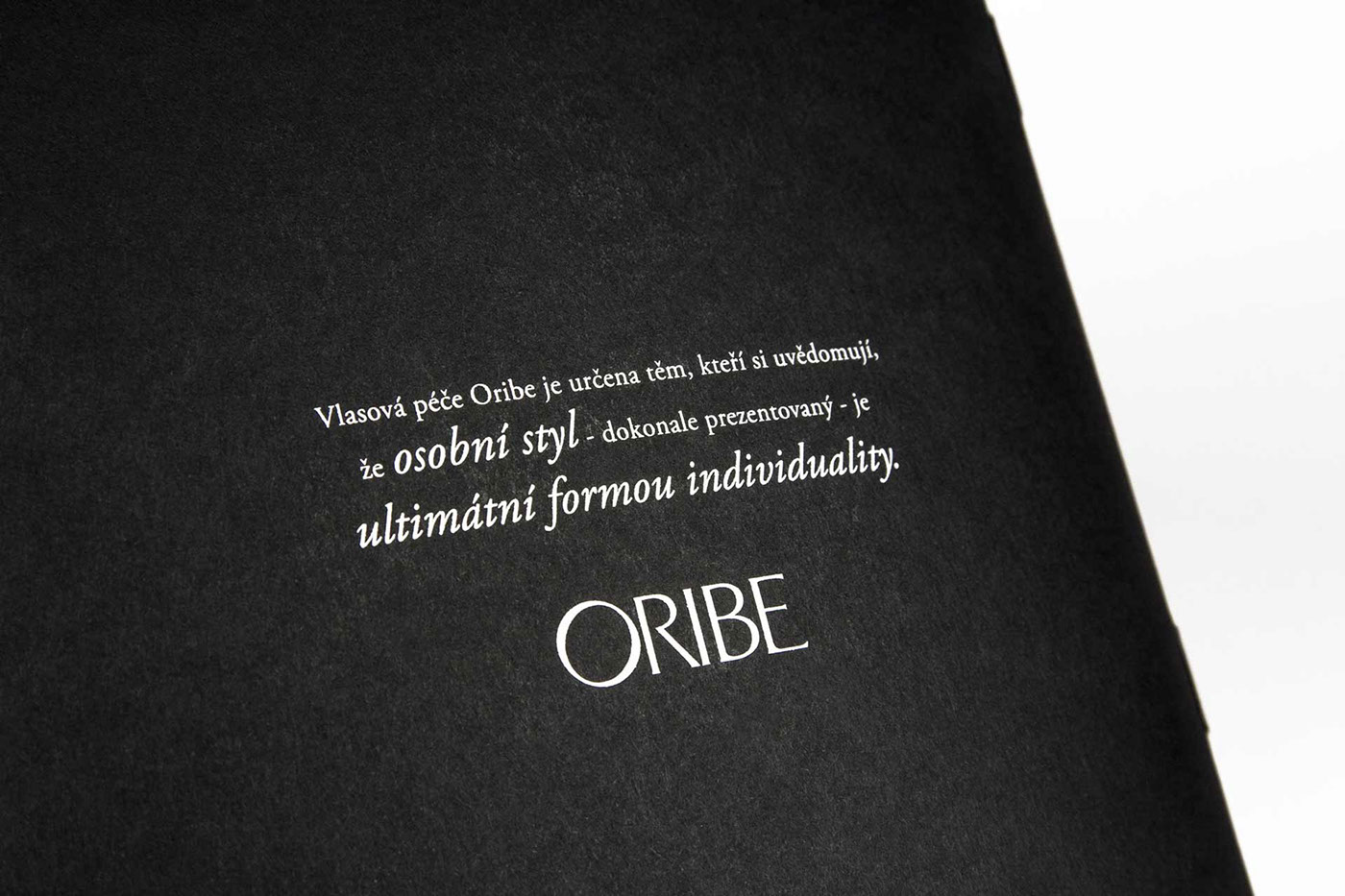 oribe book brochure binding hair products hair design graphic design 