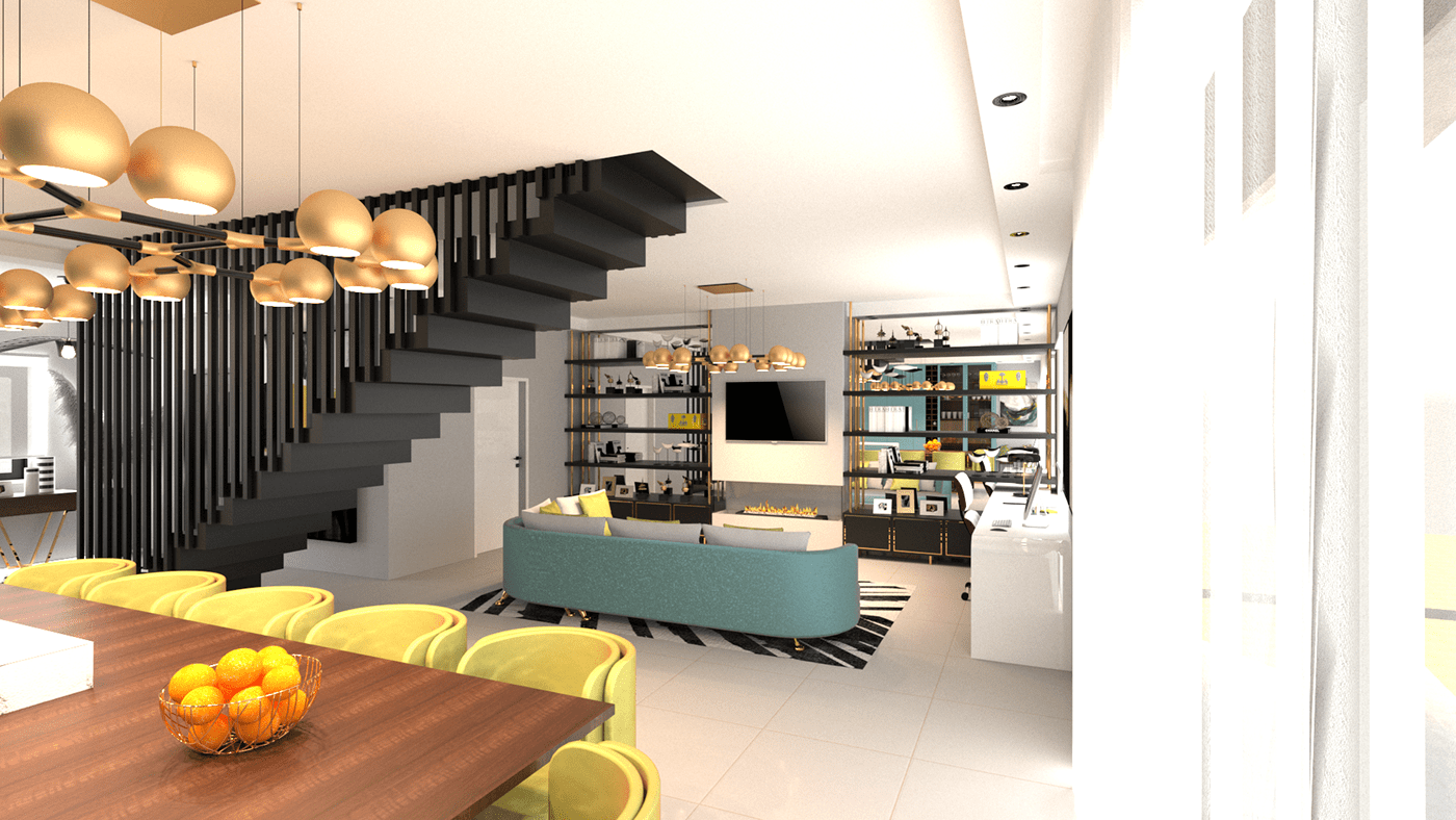 3D design home Interior interior design  Render SketchUP vray