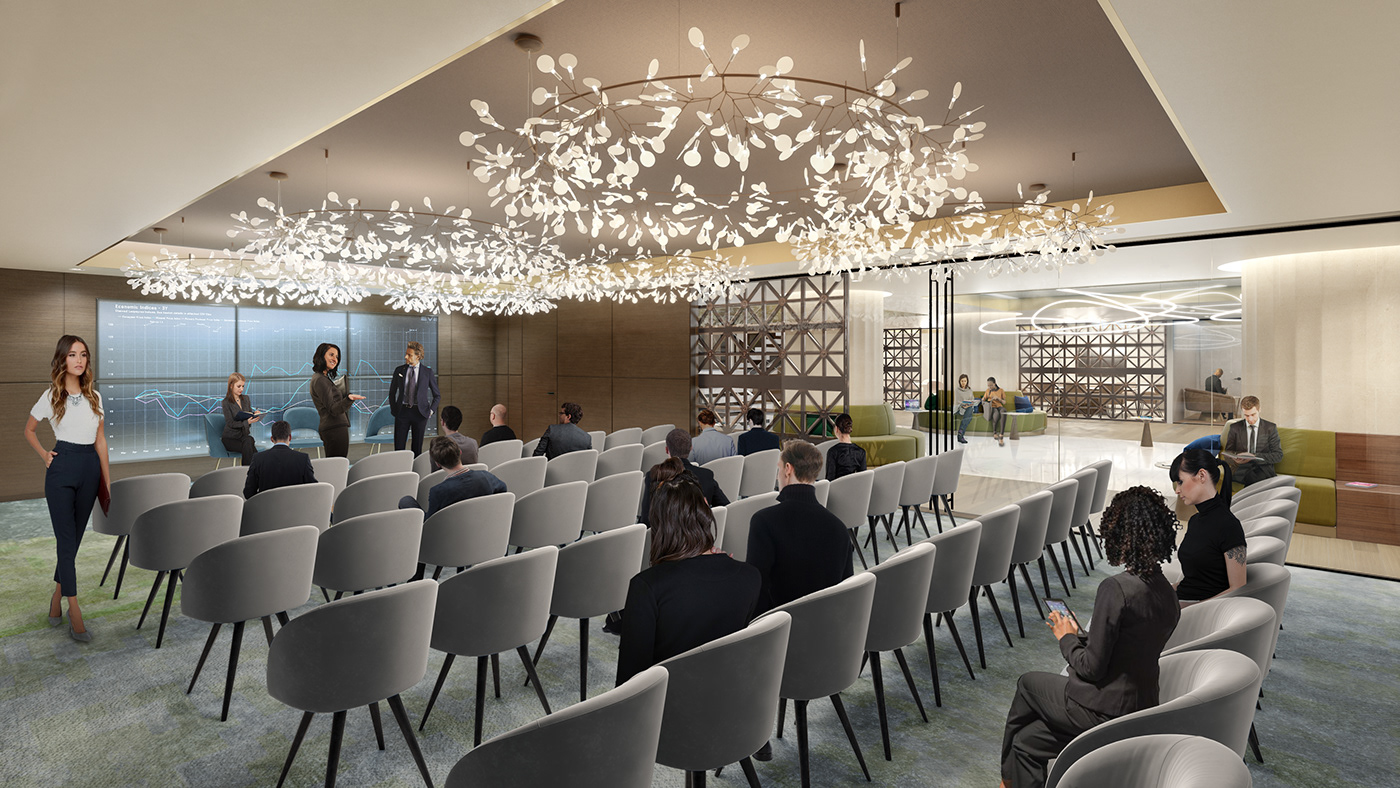 Interior commercial conference render