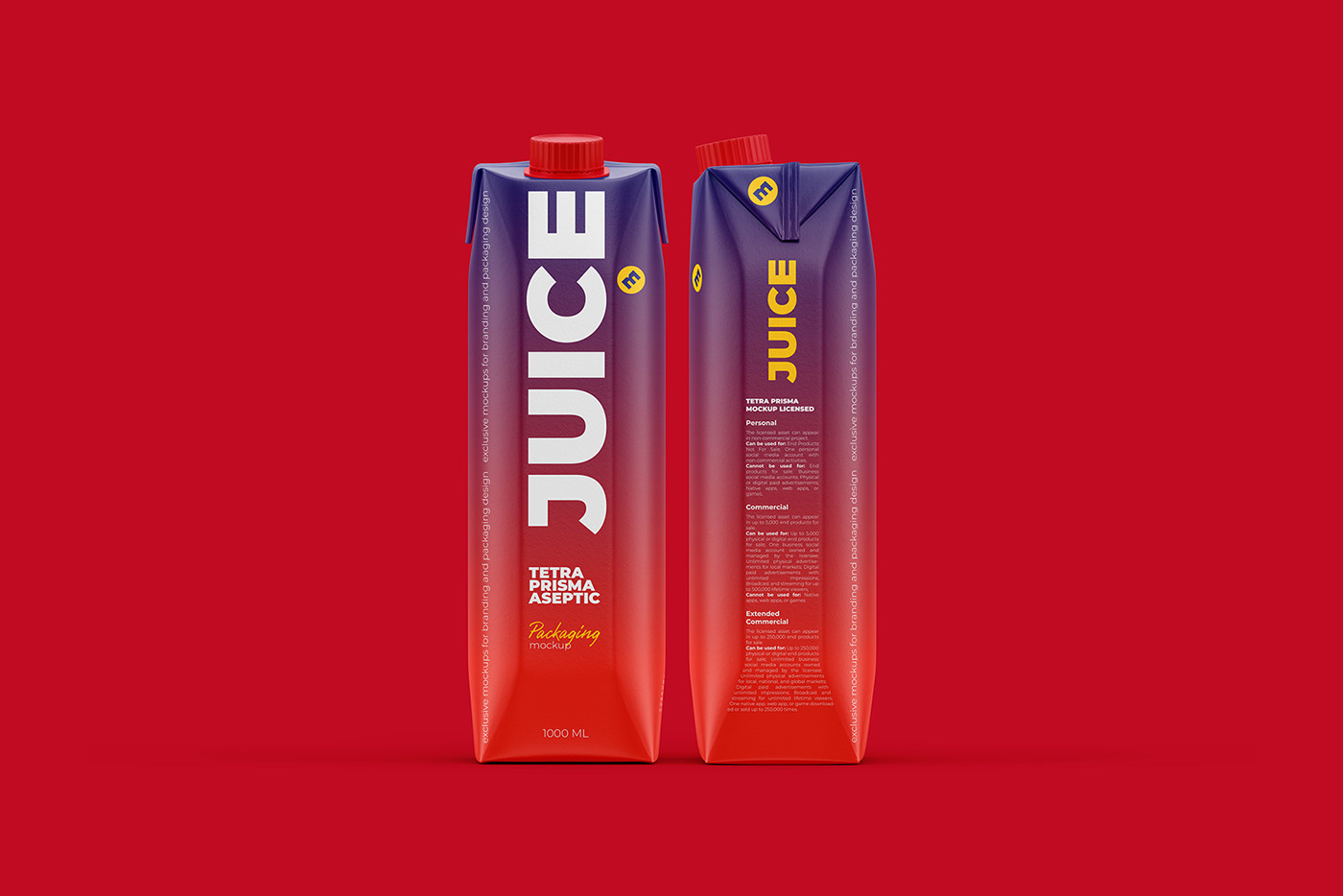 free mockup  juice Mockup mockups package Packaging psd template tetra prisma TetraPak