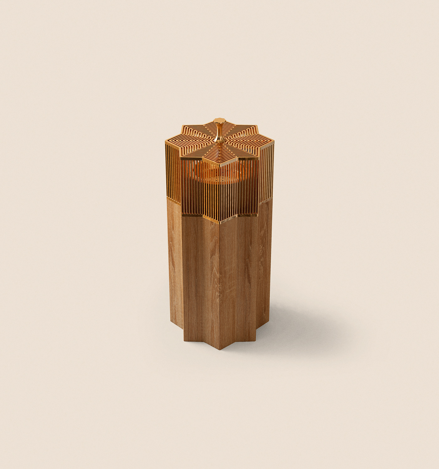 3D decor design gold home homeware product product design  rendering wood