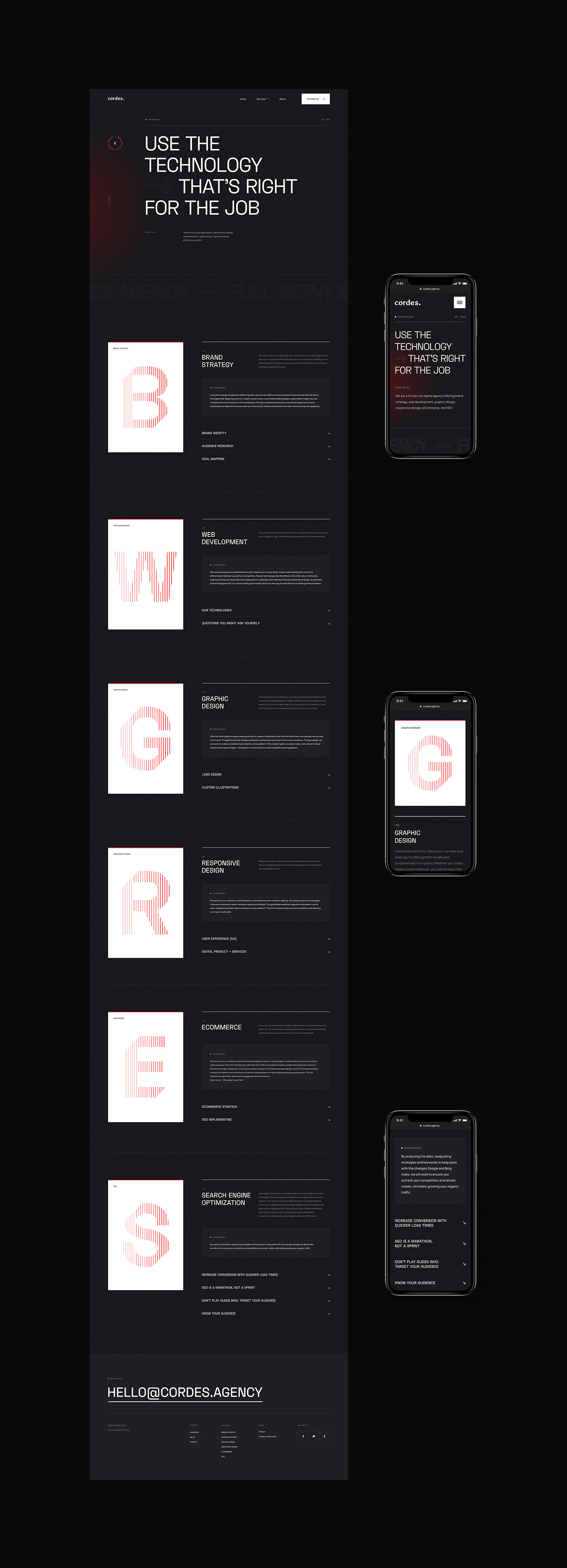 agency design graphic identity interaction Minimalism UI Website branding  xD