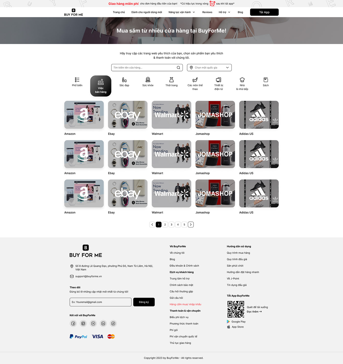 Website ui design UI/UX design ecommerce download app design