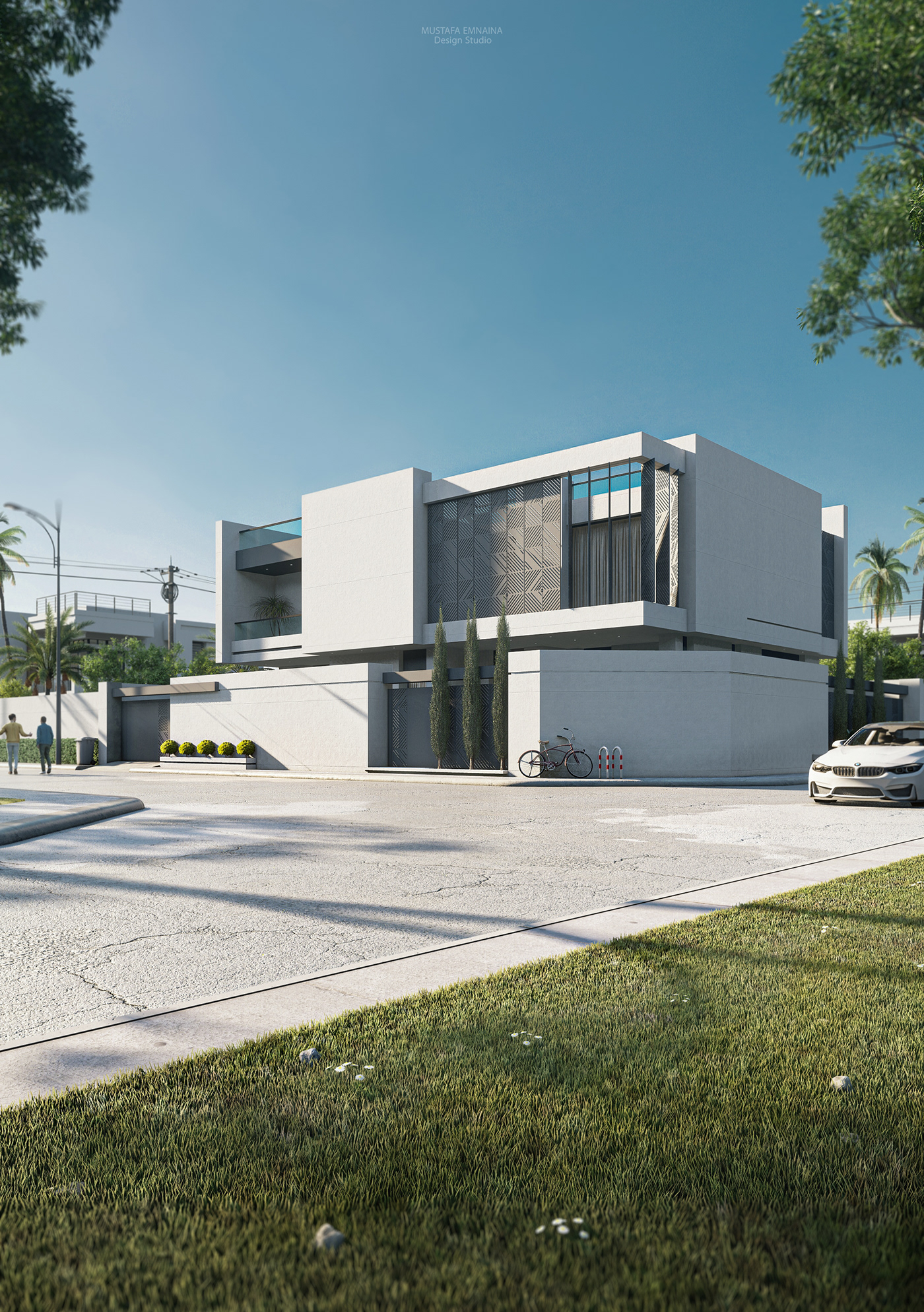 3D architecture archviz CGI exterior house modern Render visualization