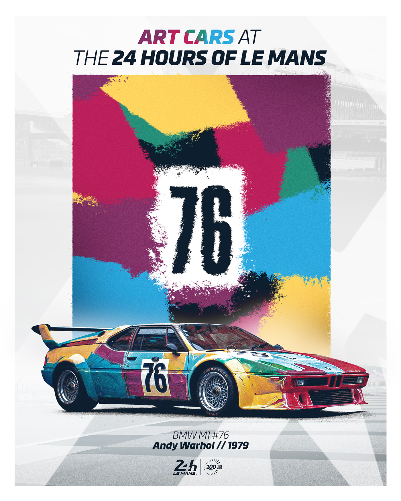 24h brand identity design LeMans Motorsport photoshop poster Racing social media Social media post