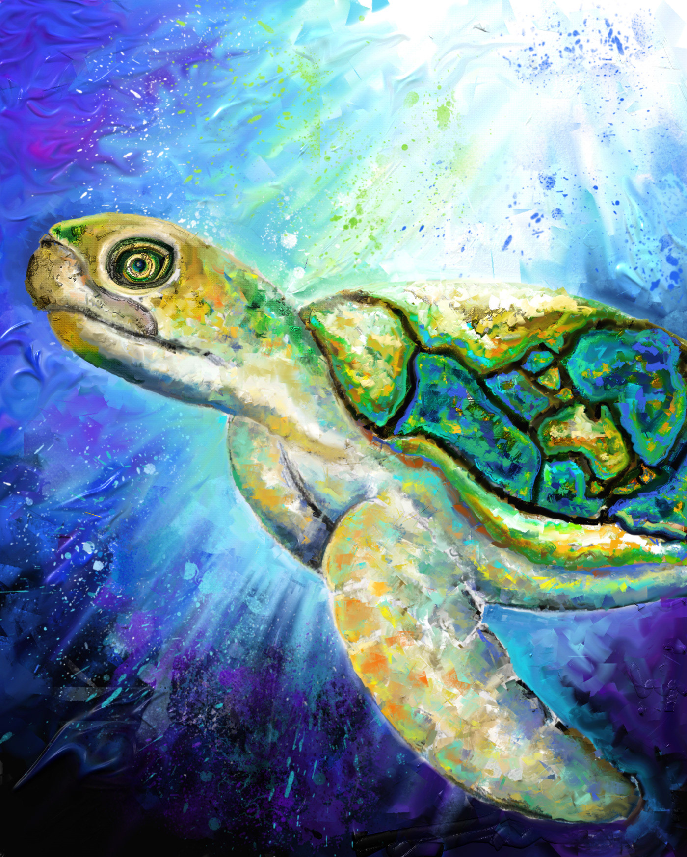 painting   FINEART fineartbrisbane fineartaustralia brisbaneartist brisbanepainter turtlepainting behanceartist
