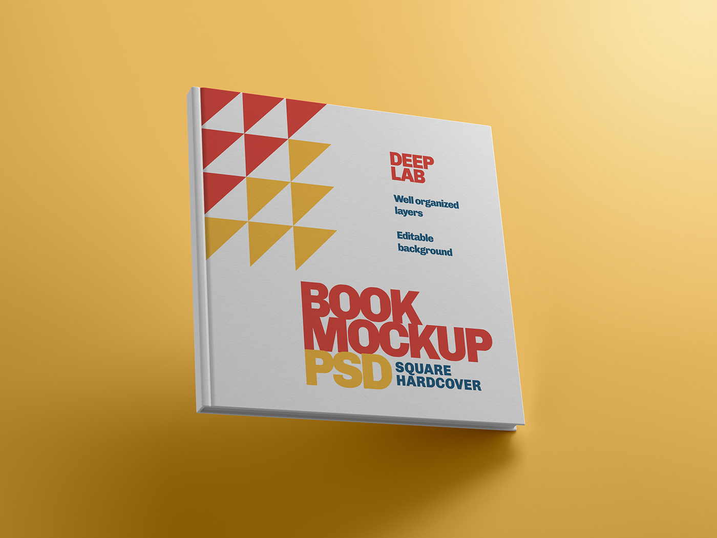 book Mockup psd design creative square cover Catalogue brochure print