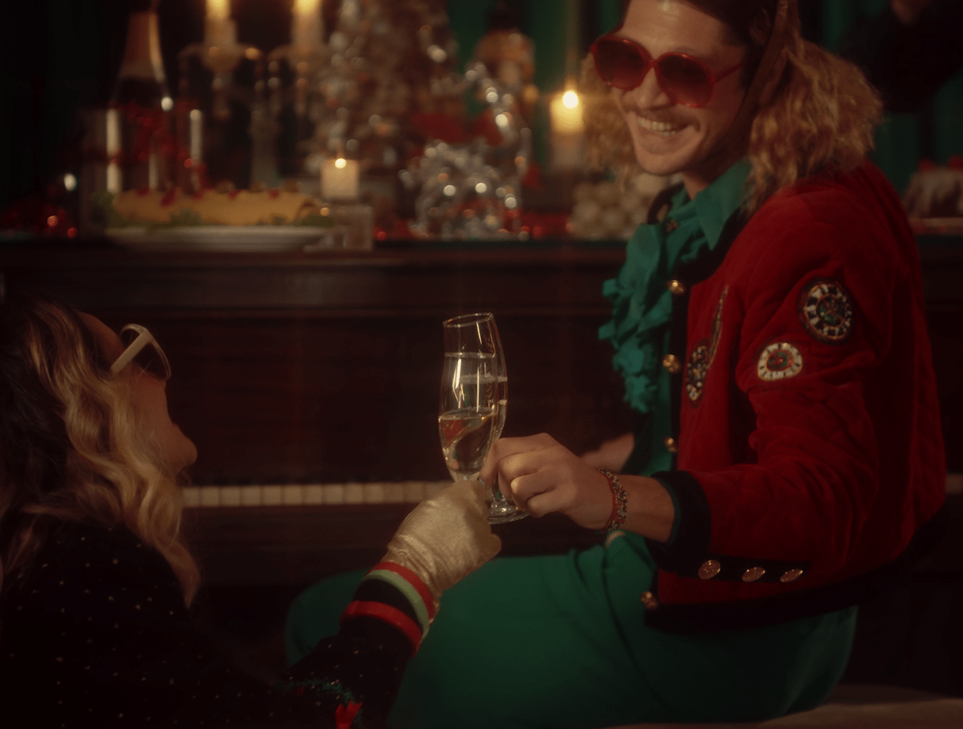Christmas hotel music video